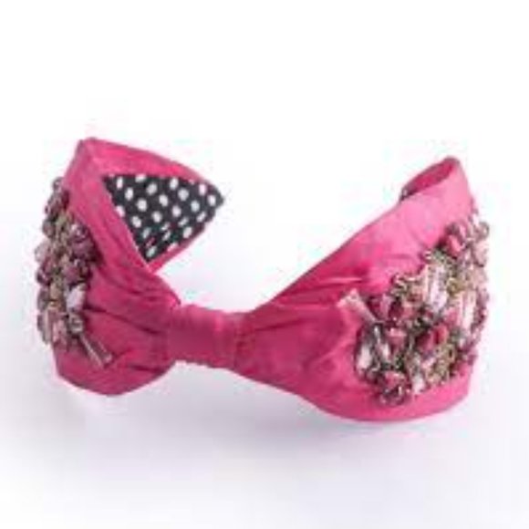 NamJosh silk headband hairwrap, berry main image 4
